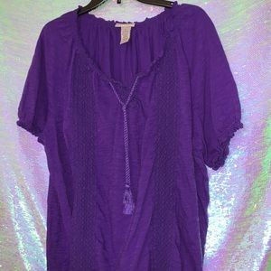 *CLEARANCE* Catherine’s WMNS Purple Blouse Sz 2X
